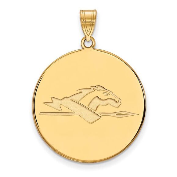 14k Gold Plated Silver Longwood U XL Disc Pendant